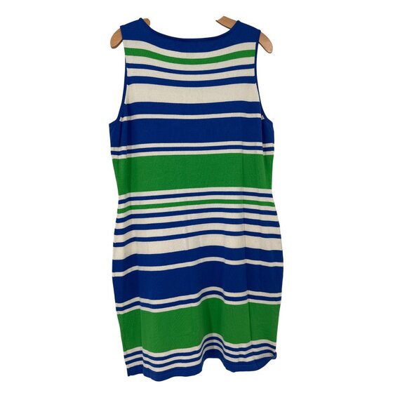 Lauren Ralph Lauren Striped Sleeveless sweater Knit Dress  size XL Cotton - Picture 4 of 4